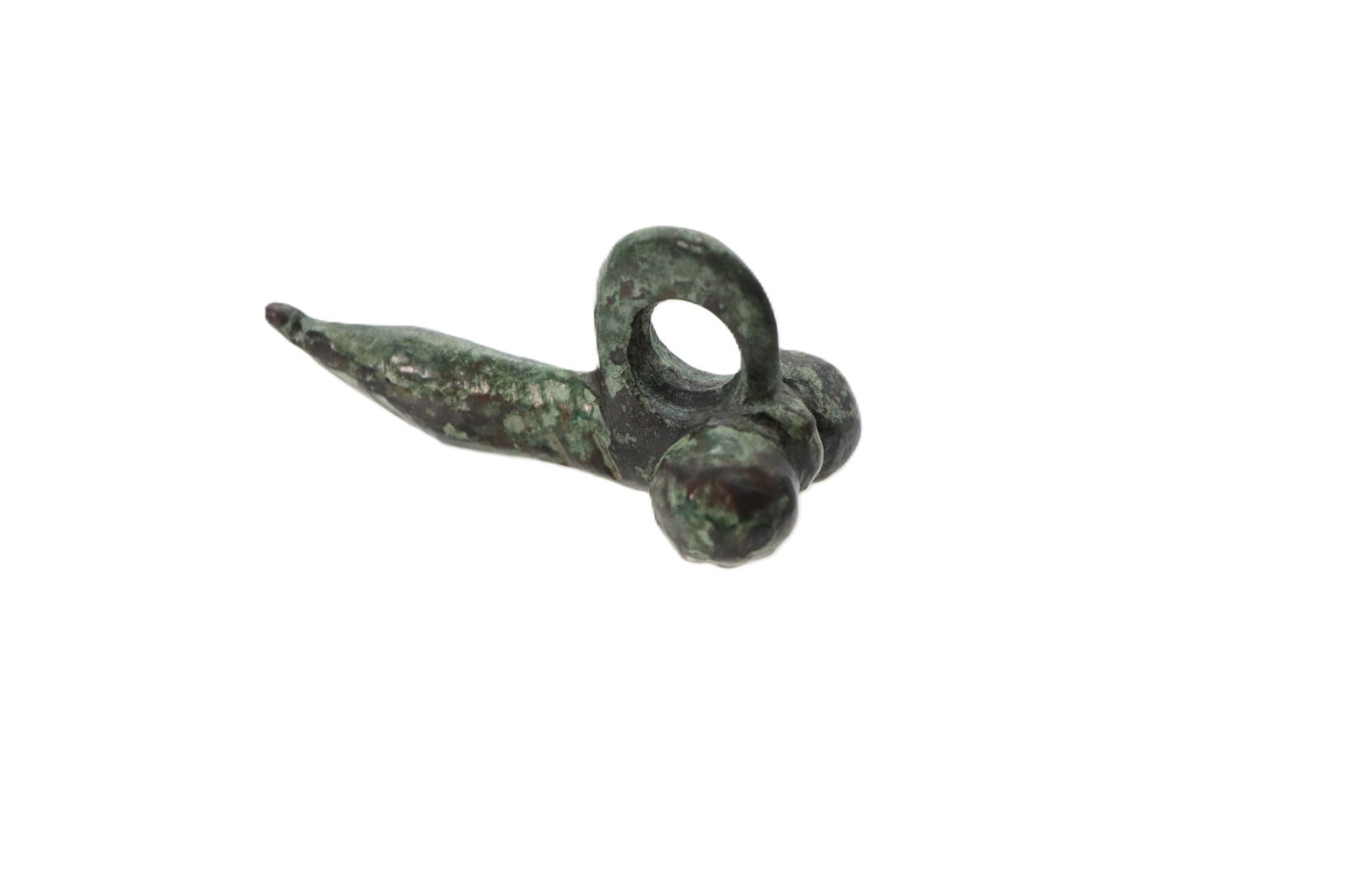Roman Bronze Phallic Pendant 1st-3rd Century AD (1 of 2)