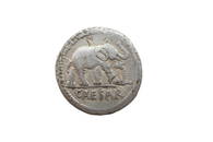 Julius Caesar AR Denarius. 49-48 BC. Elephant