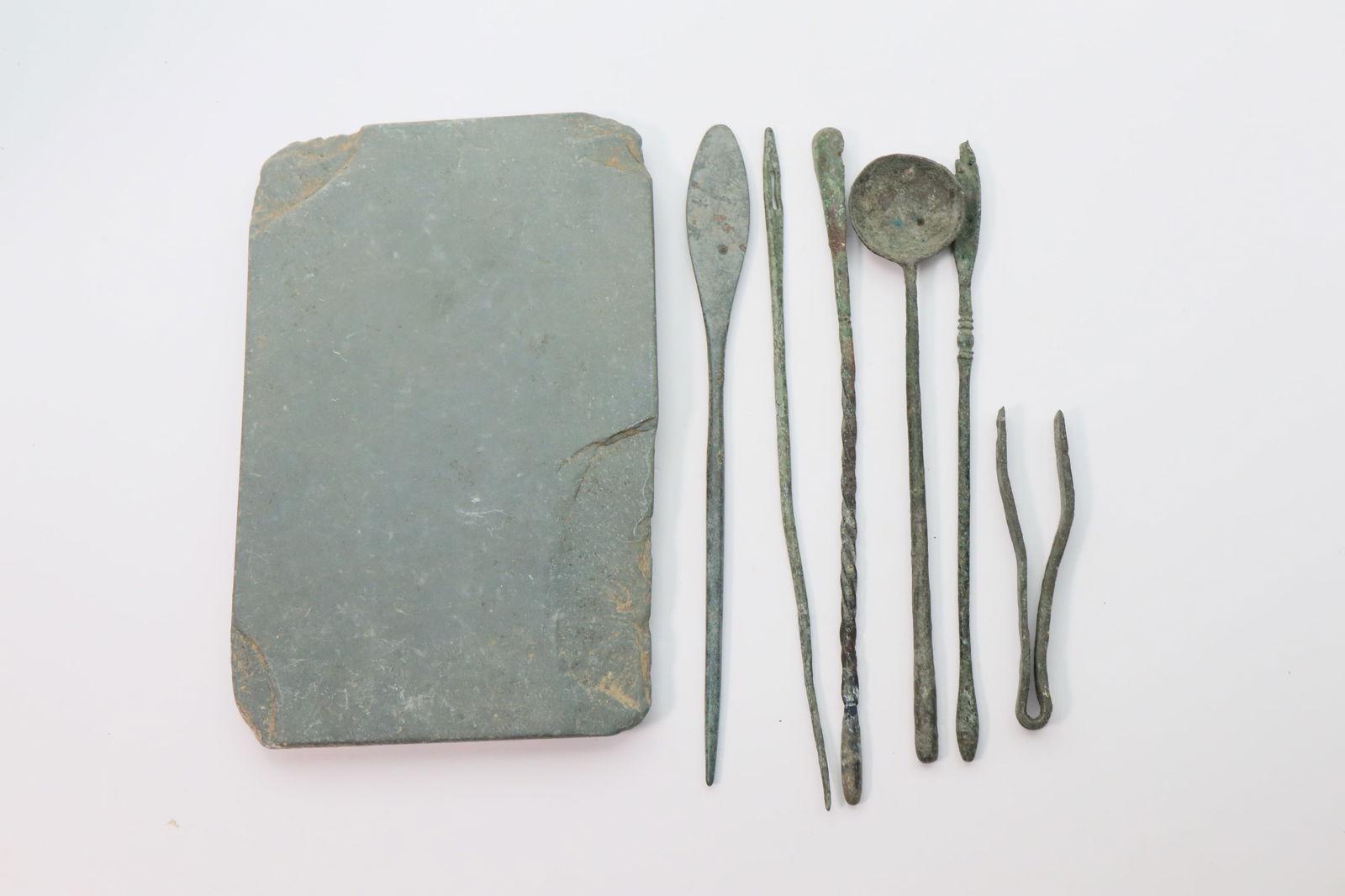 Roman Medical Implement and Palette  Collection Circa 1st-4th Century AD (1 of 1)