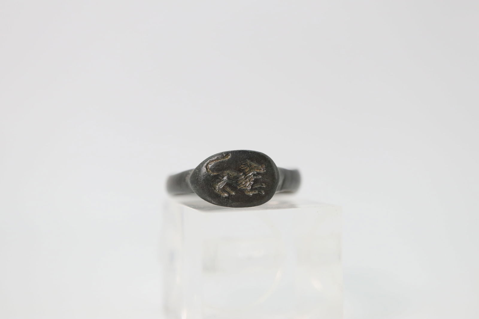 Medieval Bronze Ring with Lion, Circa 8th-10th  Century AD (1 of 3)