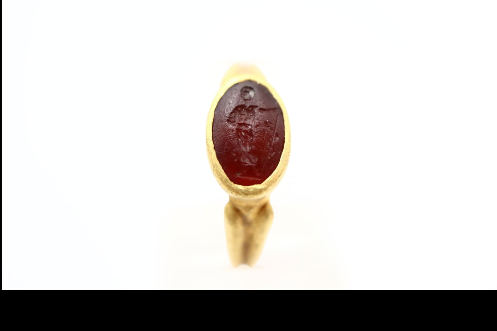 Roman Gold Ring with Serapis Intaglio, Circa 1st Century AD (1 of 3)