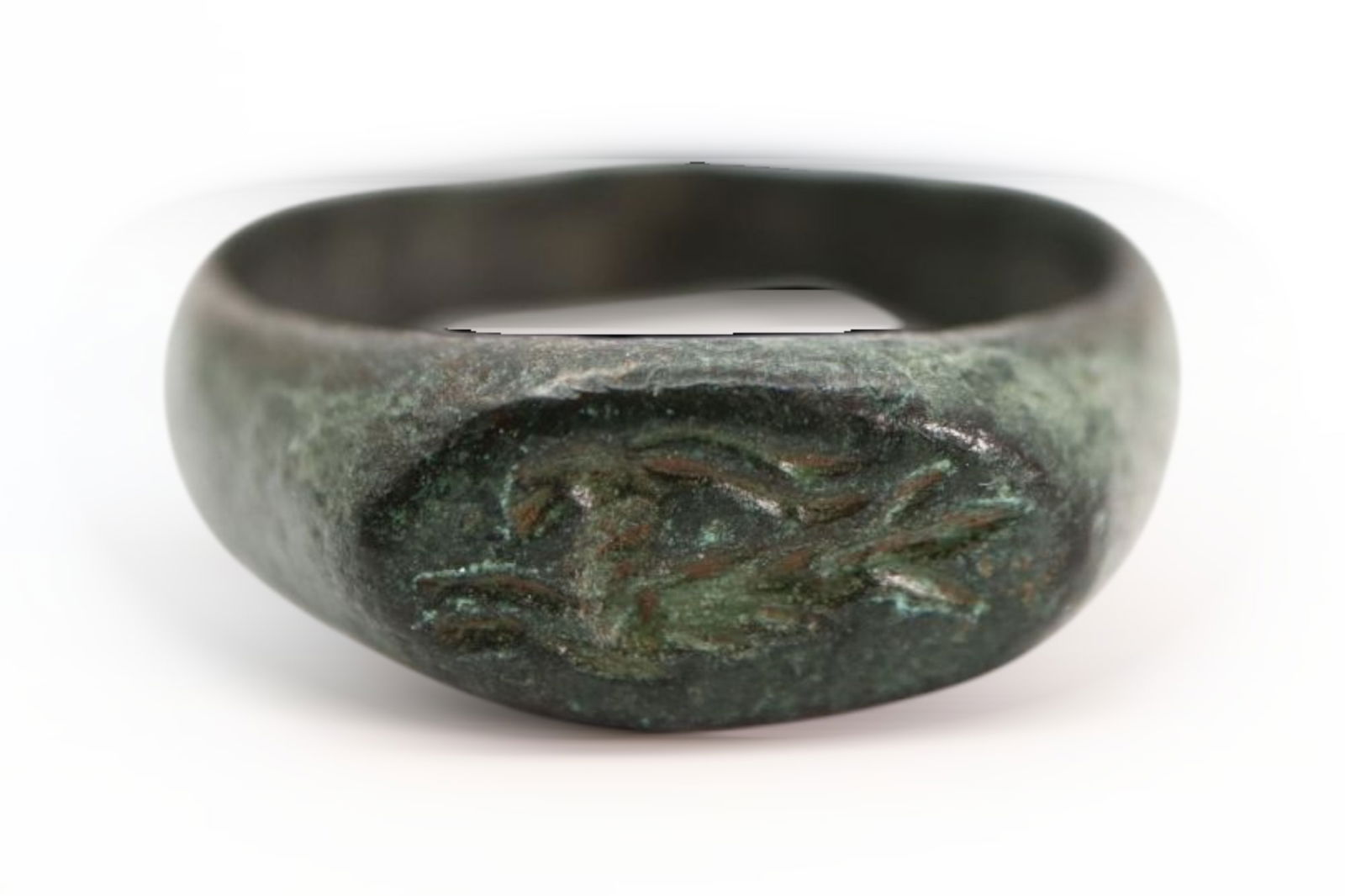Roman Bronze Ring with Capricorn,  Circa
2nd ,3rd Century AD (1 of 2)