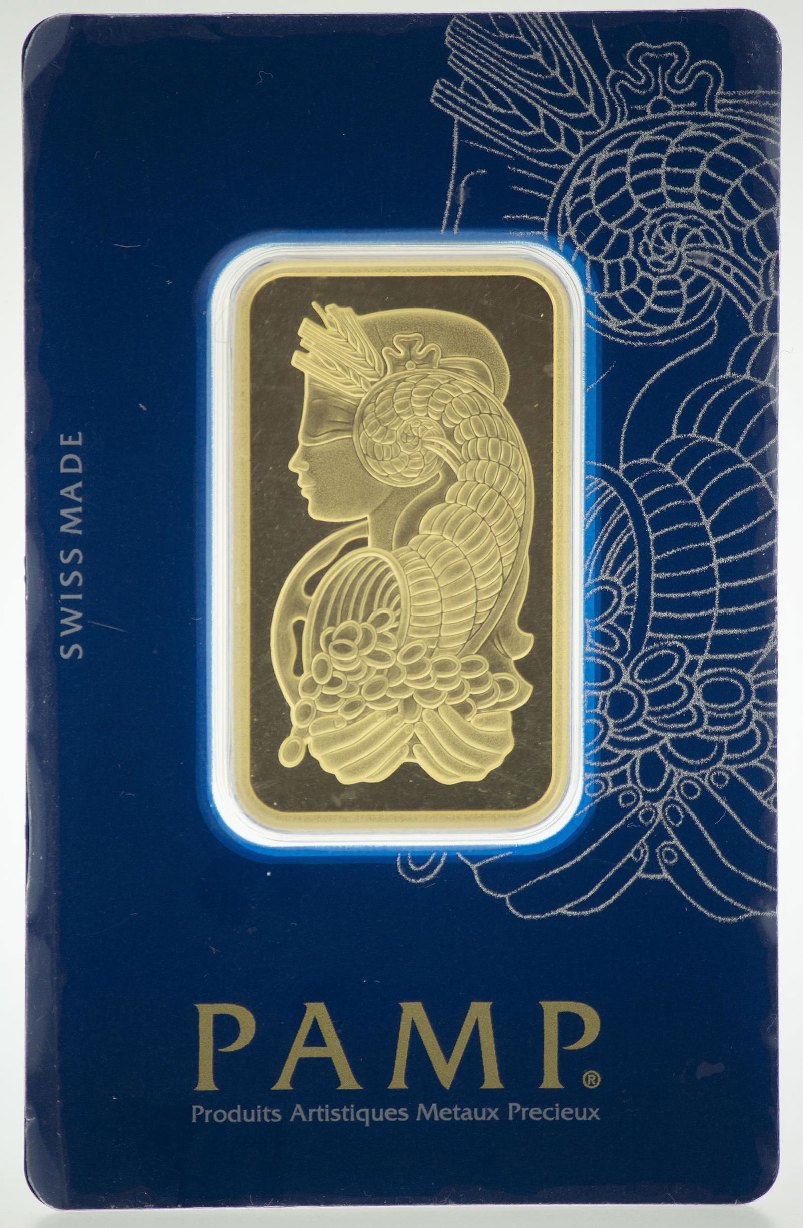 A SWISS PAMP GOLD BAR, 1 OUNCE FINE GOLD 999.9 (1 of 2)