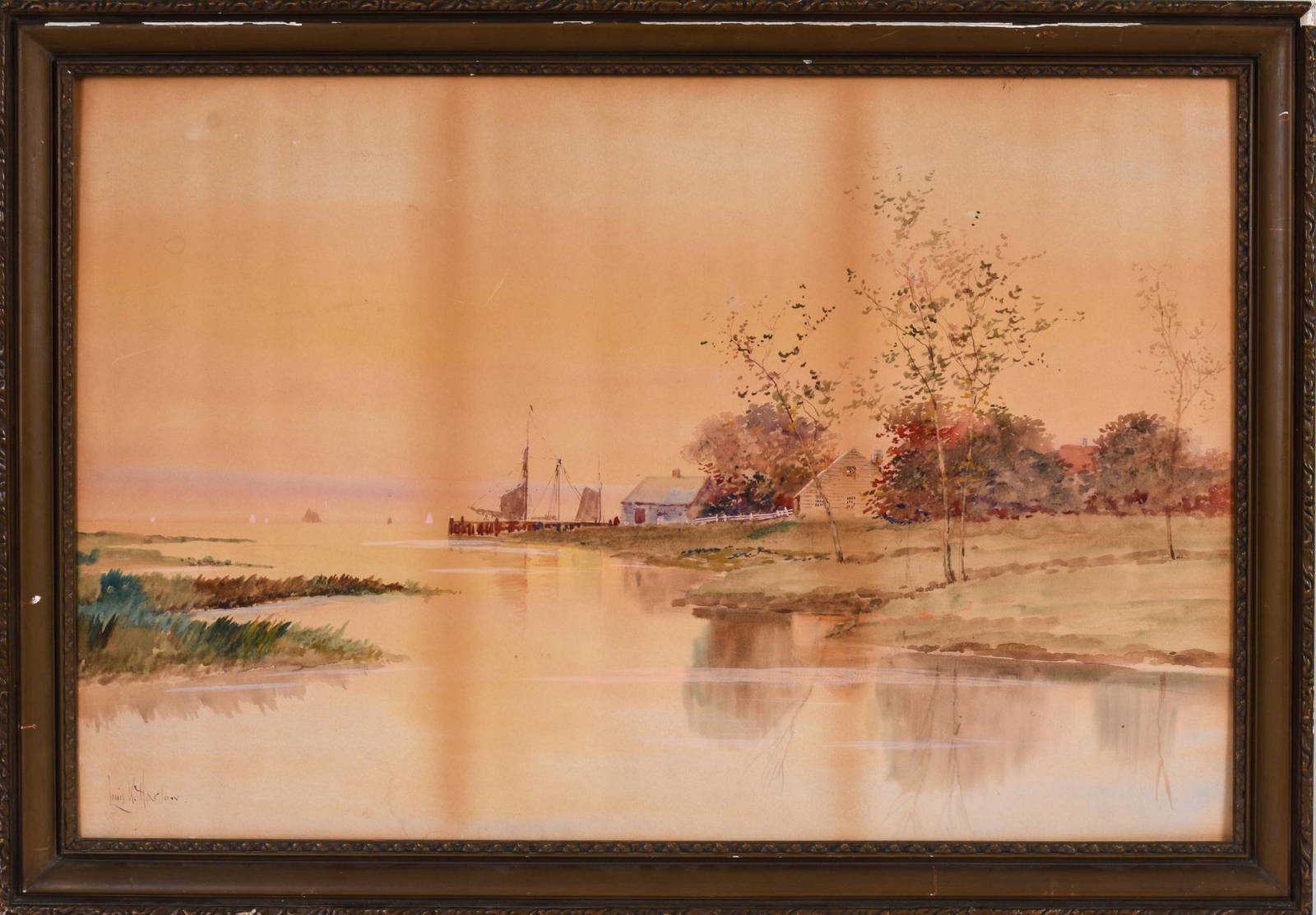Louis Kinney Harlow (1850 1913). Saltwater River. (0054) on Apr 11