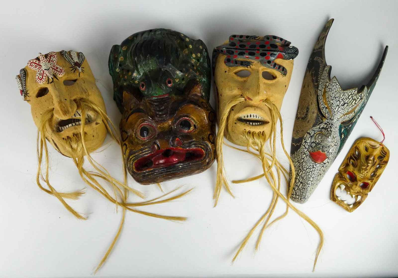 Five Carved and Painted Masks. (1 of 7)