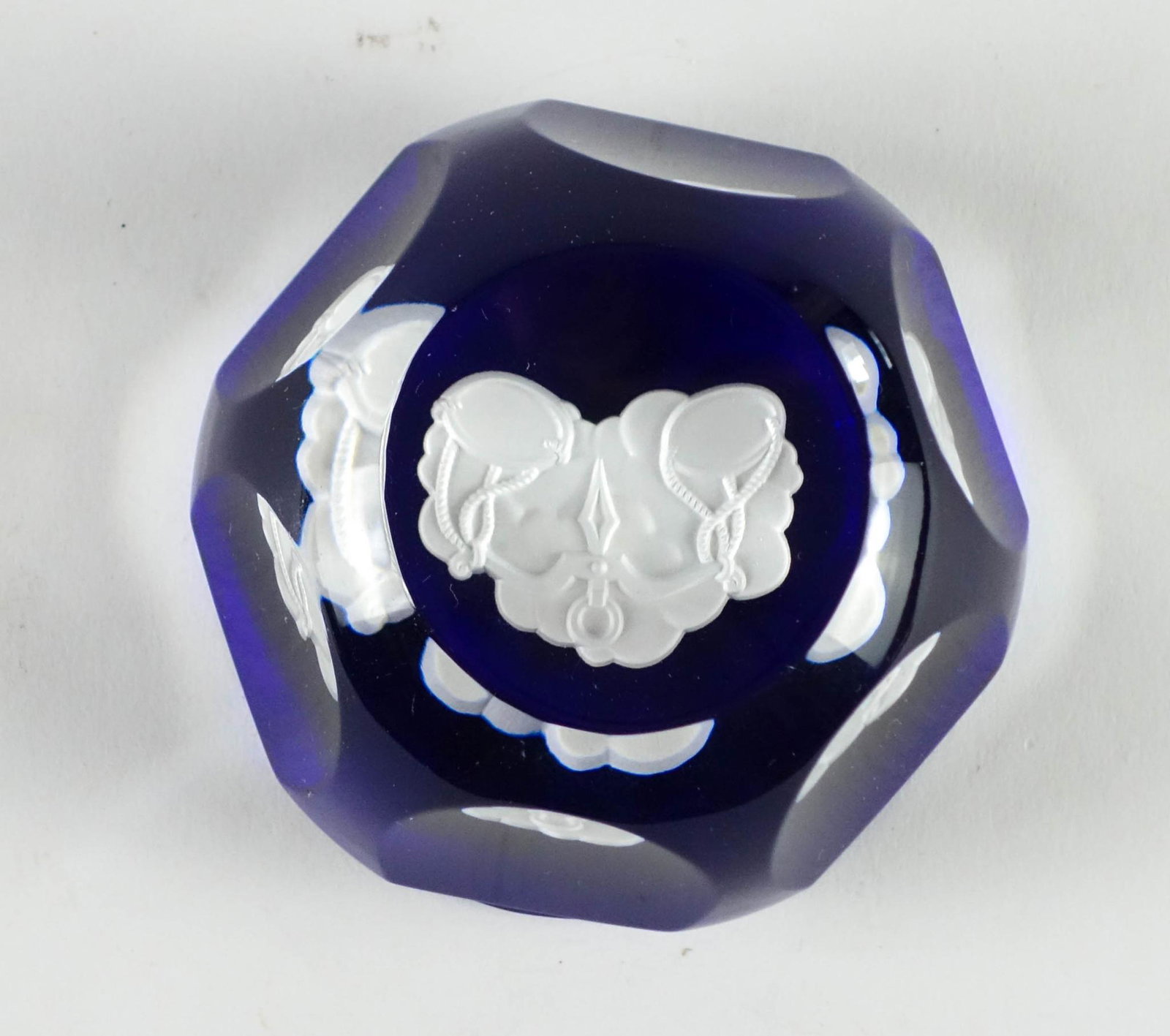 Baccarat Scales of Justice Paperweight.: Diameter 2.75 inches. Condition reports are not available for the items in this catalog. These are antique and vintage items, and will show signs of use and wear. We have attempted to show any obvious