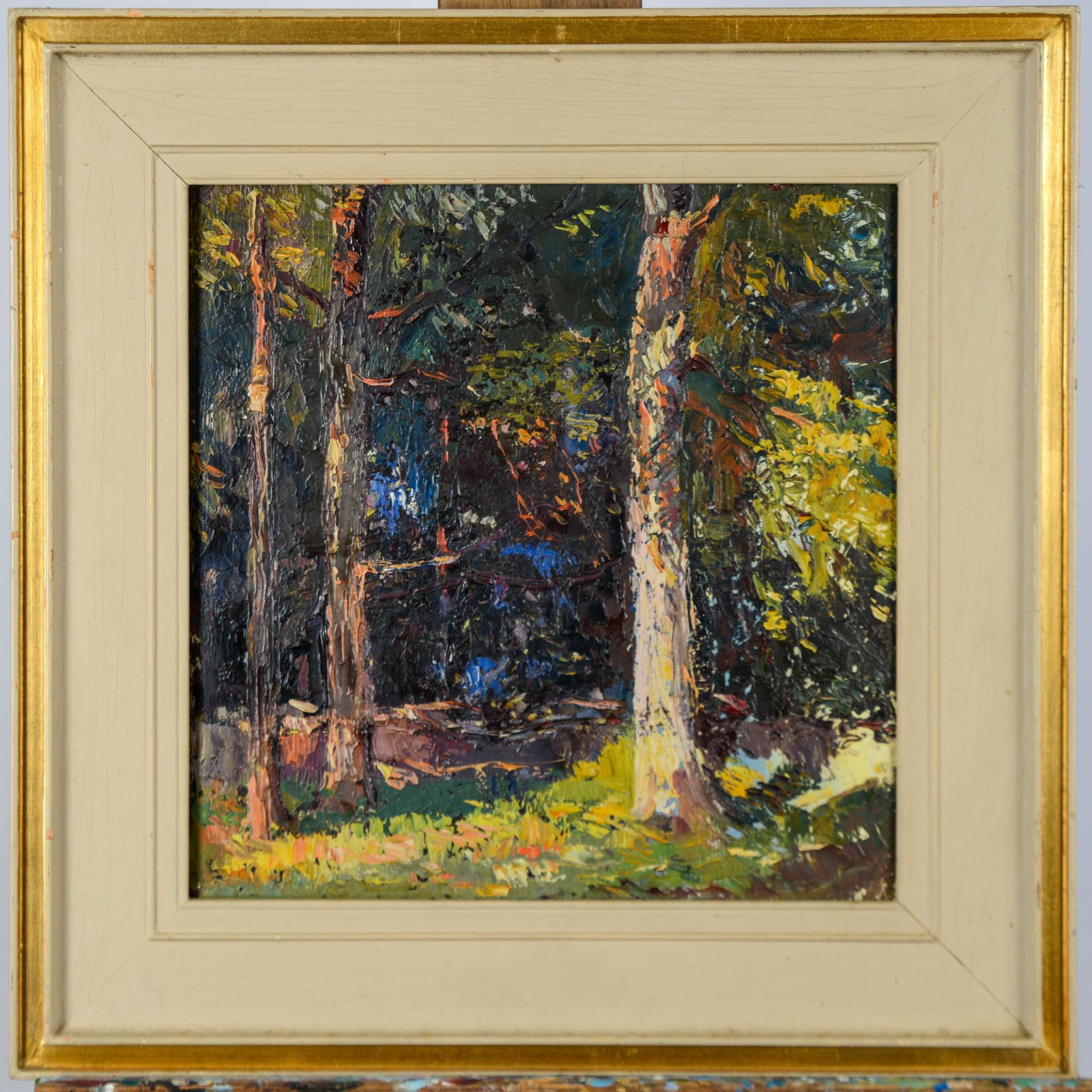 Framed Oil on Board, Forest Scene (1 of 2)