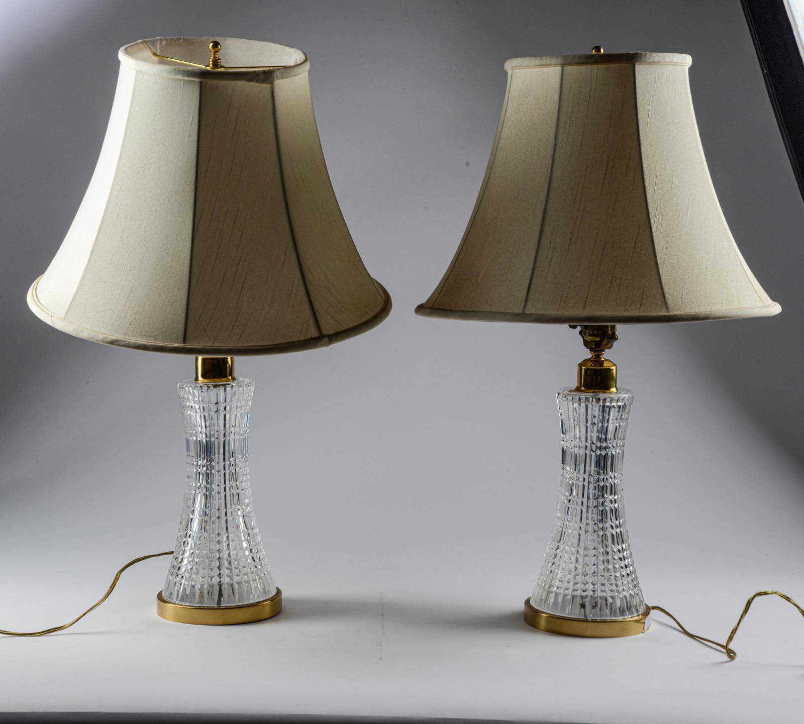 Pair Of Waterford Crystal Lamps. Auction
