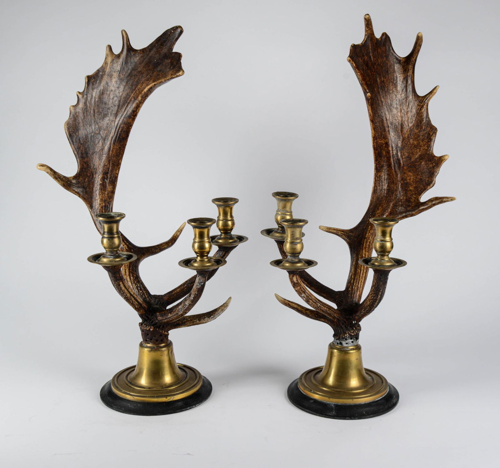 Pair of Moose Antler Candelabra. (1 of 4)