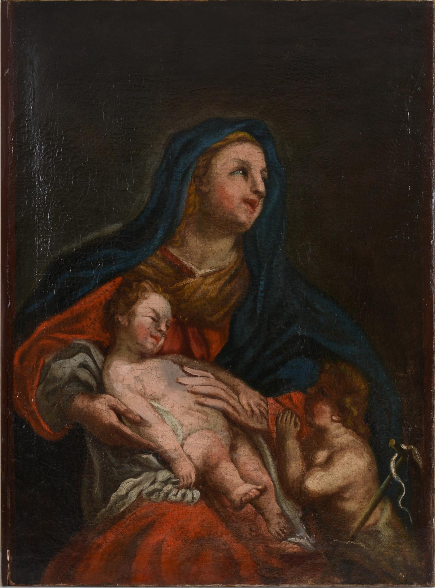 Early Religious Painting of Madonna and Child. (1 of 2)