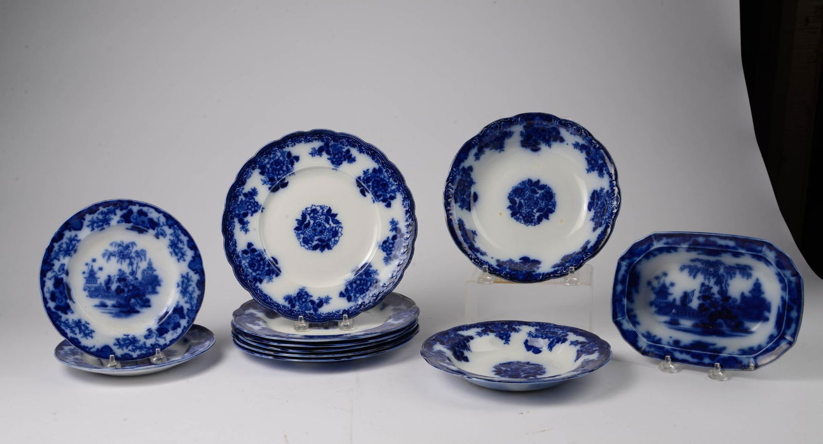 Collection of Flow Blue. (1 of 14)