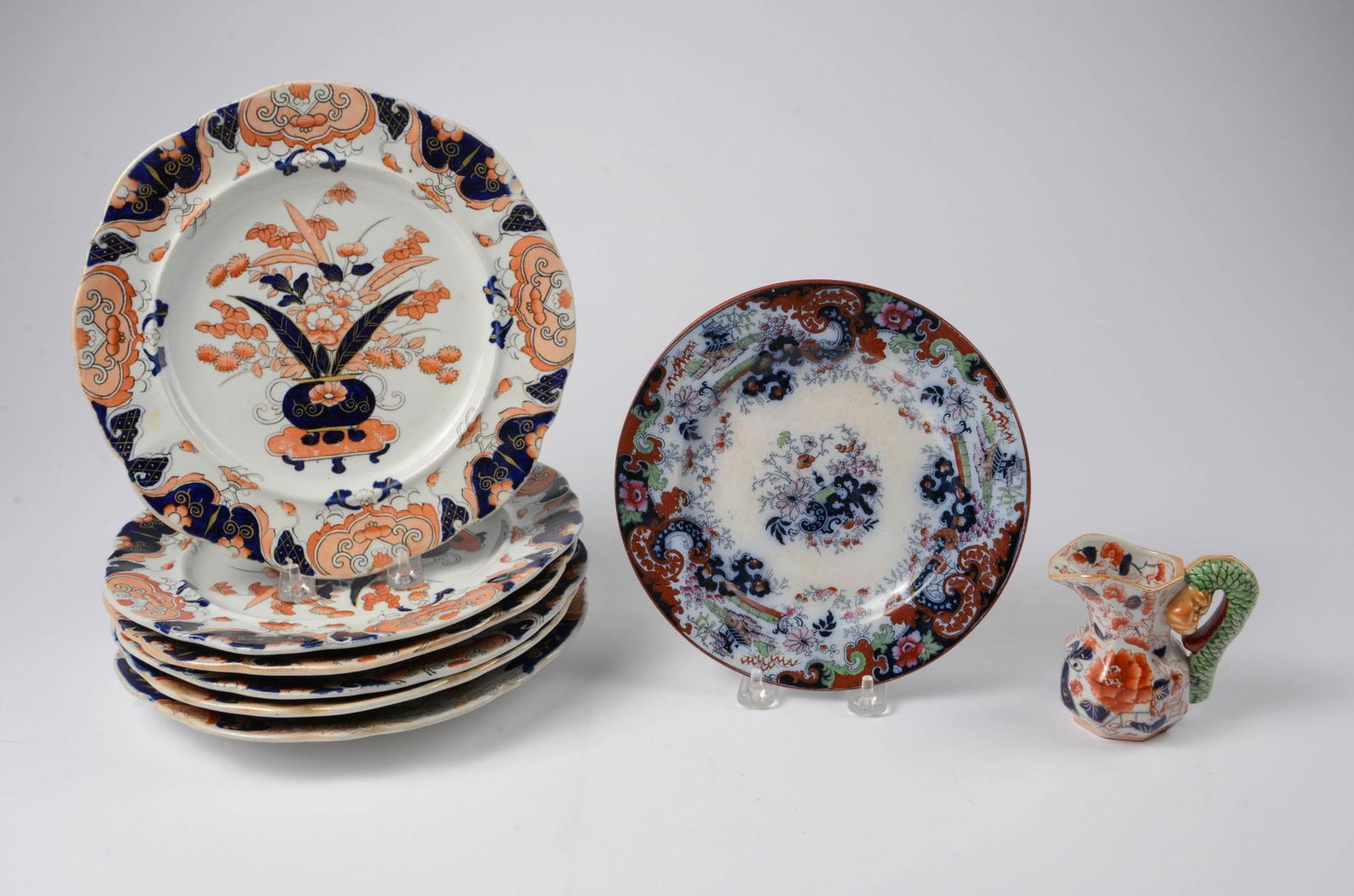 Six Mason's Ironstone Plates. (1 of 8)