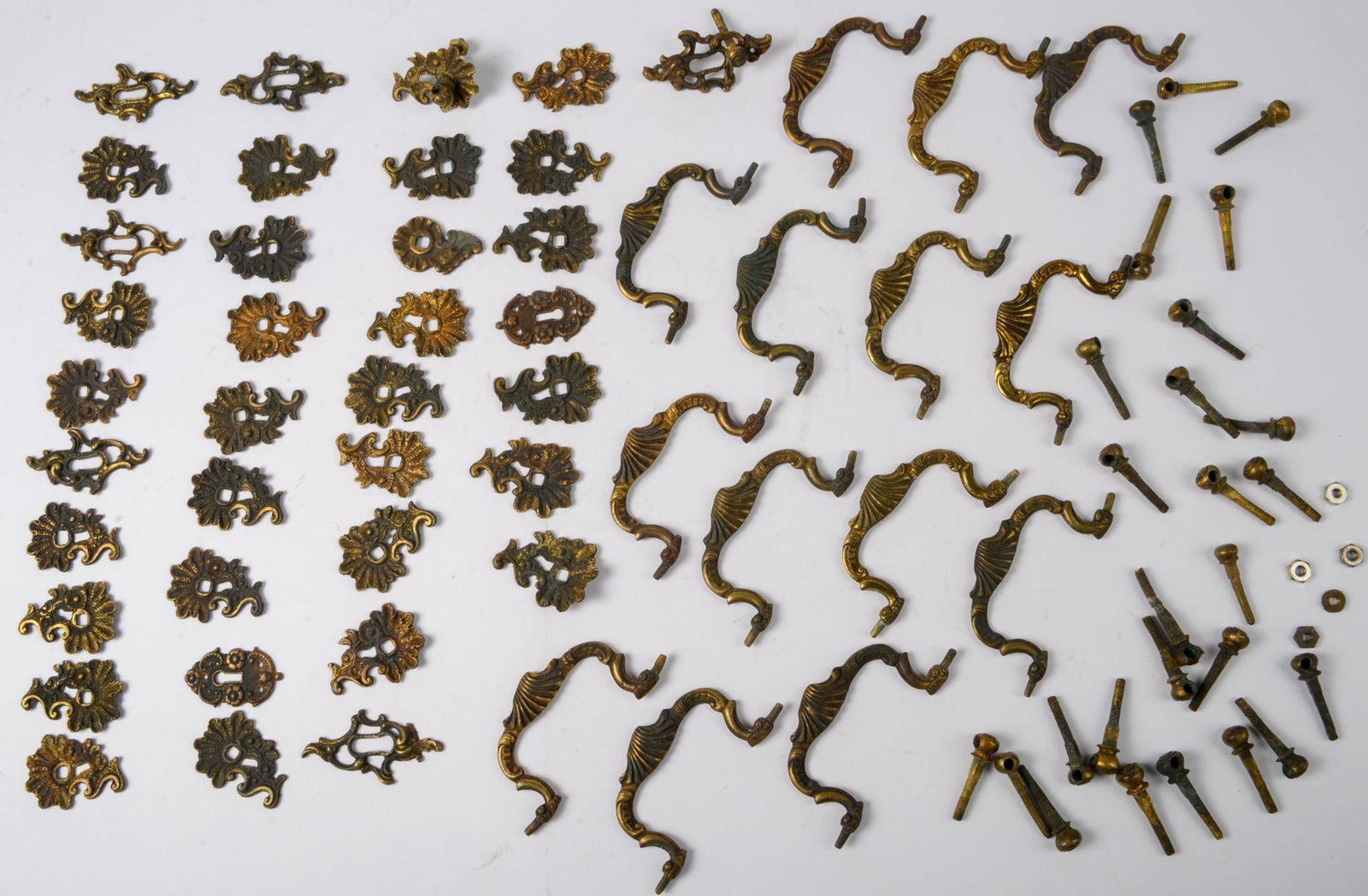 Assortment of Brass Bales and Escutcheons. (1 of 8)