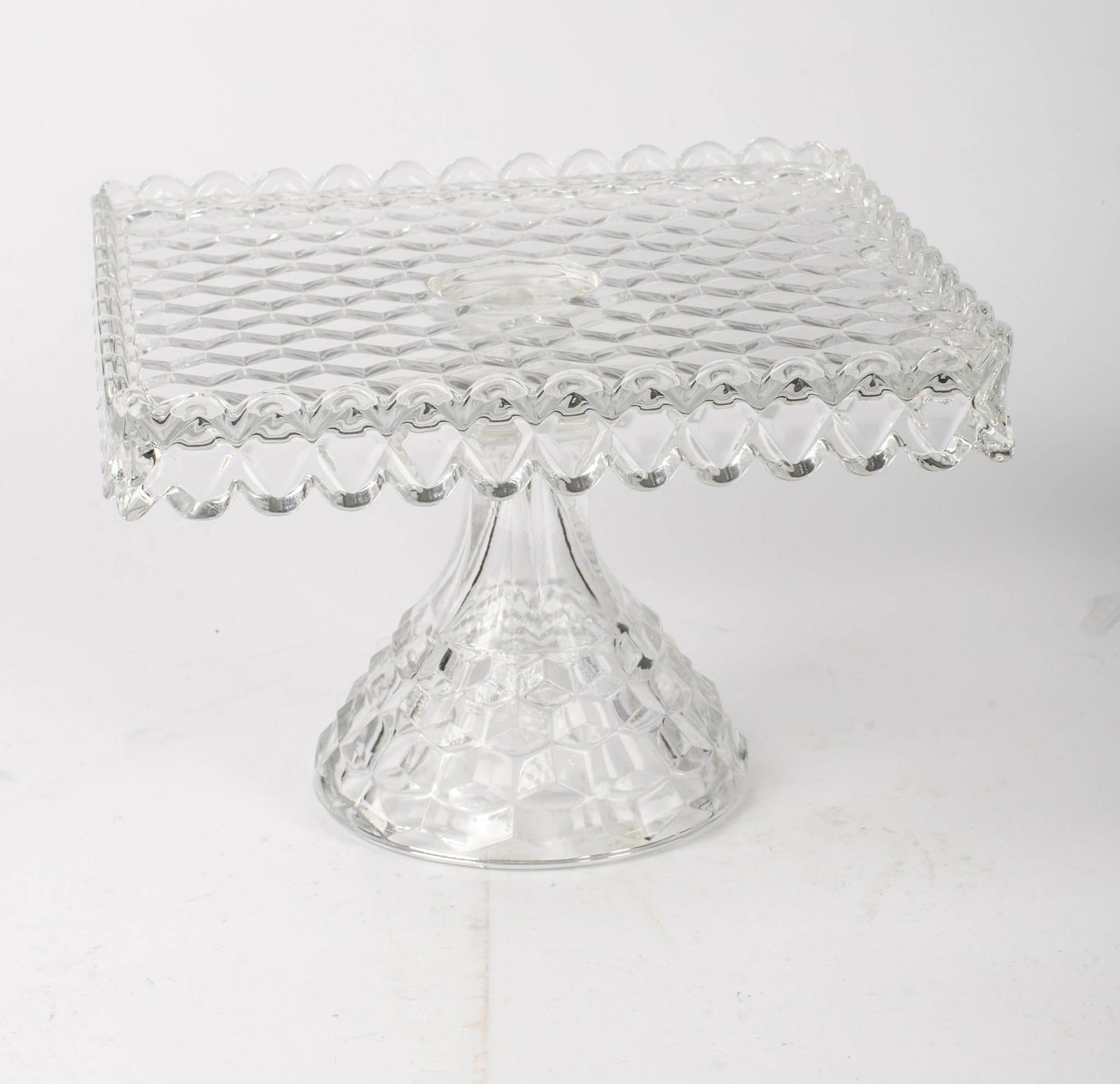 Fostoria American Square Cake Stand. (1 of 4)