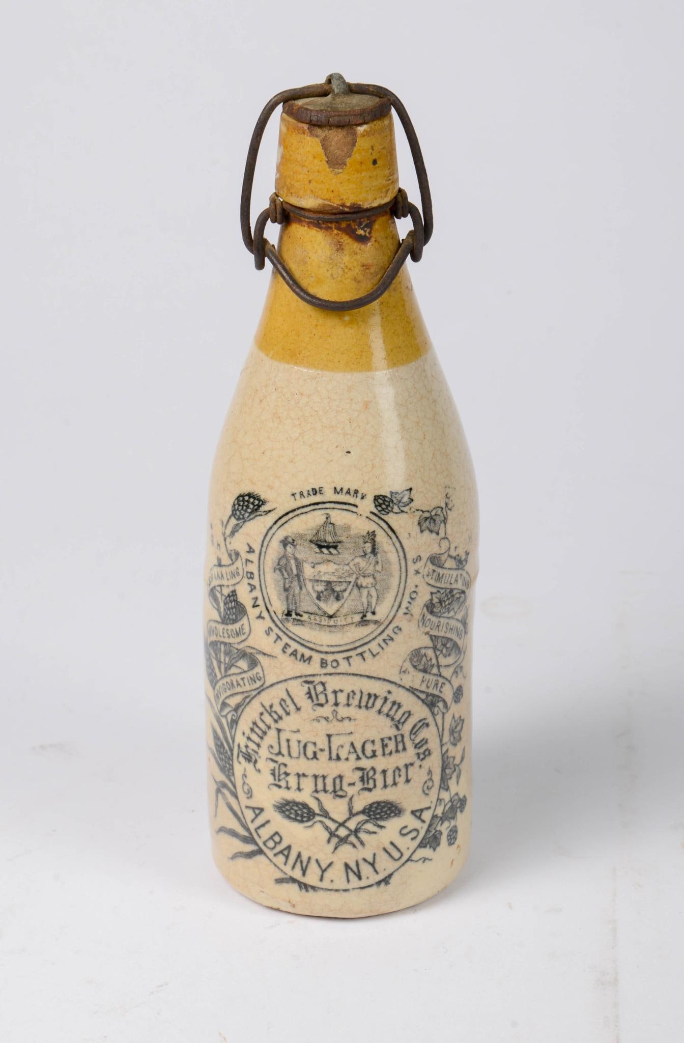 Hinckel Brewing Co, Albany NY Bottle.: Height 9 inches.