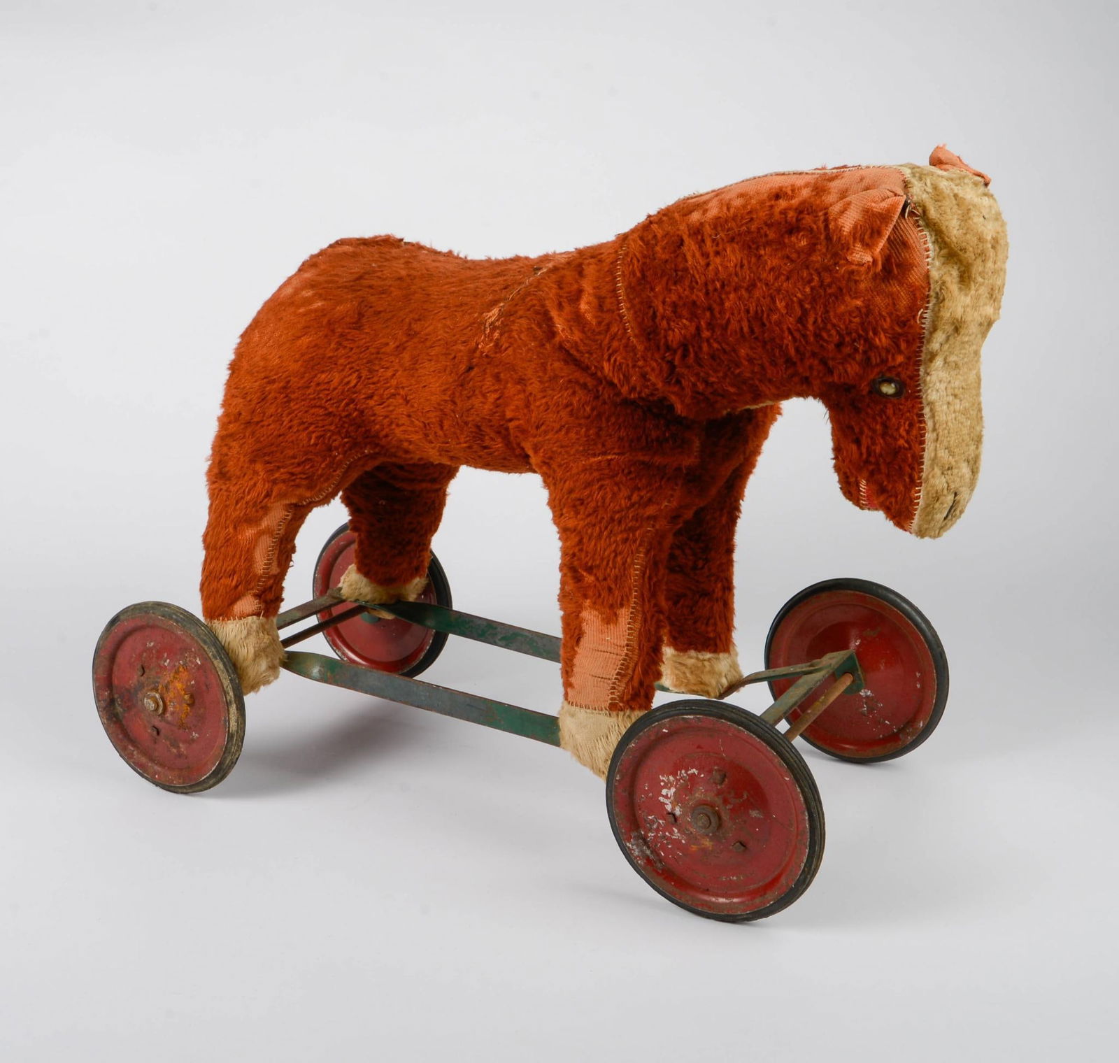 Vintage Mohair Horse Pull Toy. (1 of 5)
