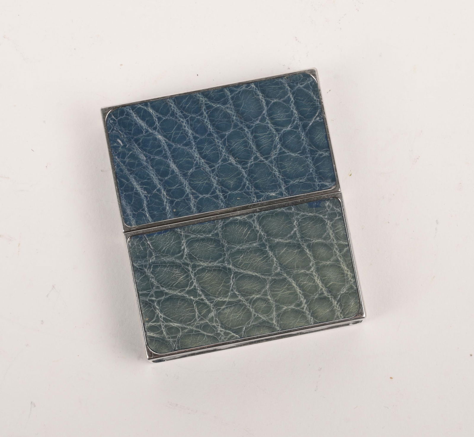 Asprey. stainless steel and blue leather travel clock. (1 of 4)