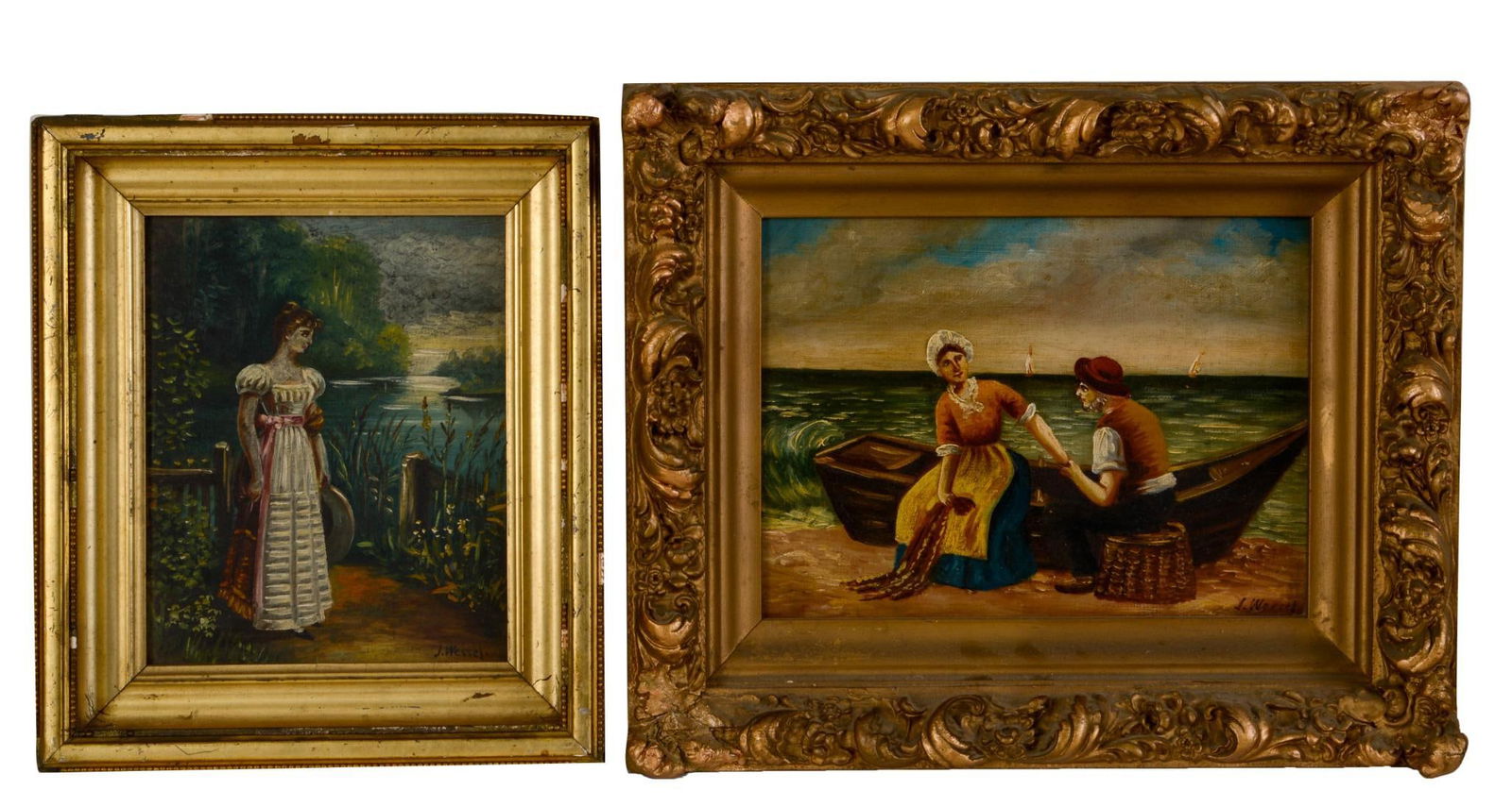 TWO PAINTINGS BY J. WESSEL (1 of 6)