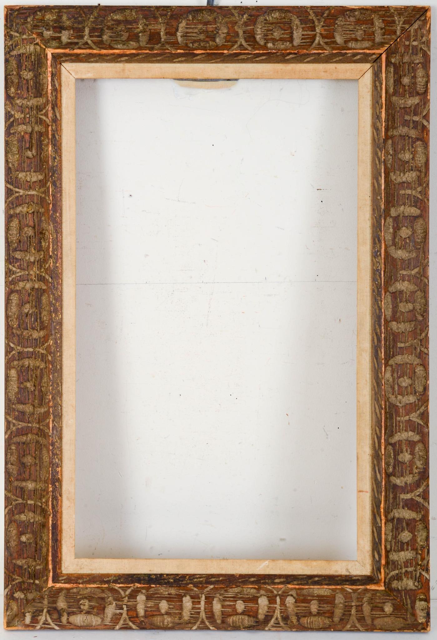 HEYDENRYK STYLE FRAME.: Bevel 15 x 26 inches, overall 22 x 33 inches.