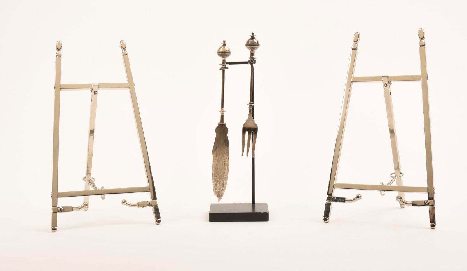 TIFFANY & CO COCKTAIL FORK AND KNIFE ON STAND (1 of 4)