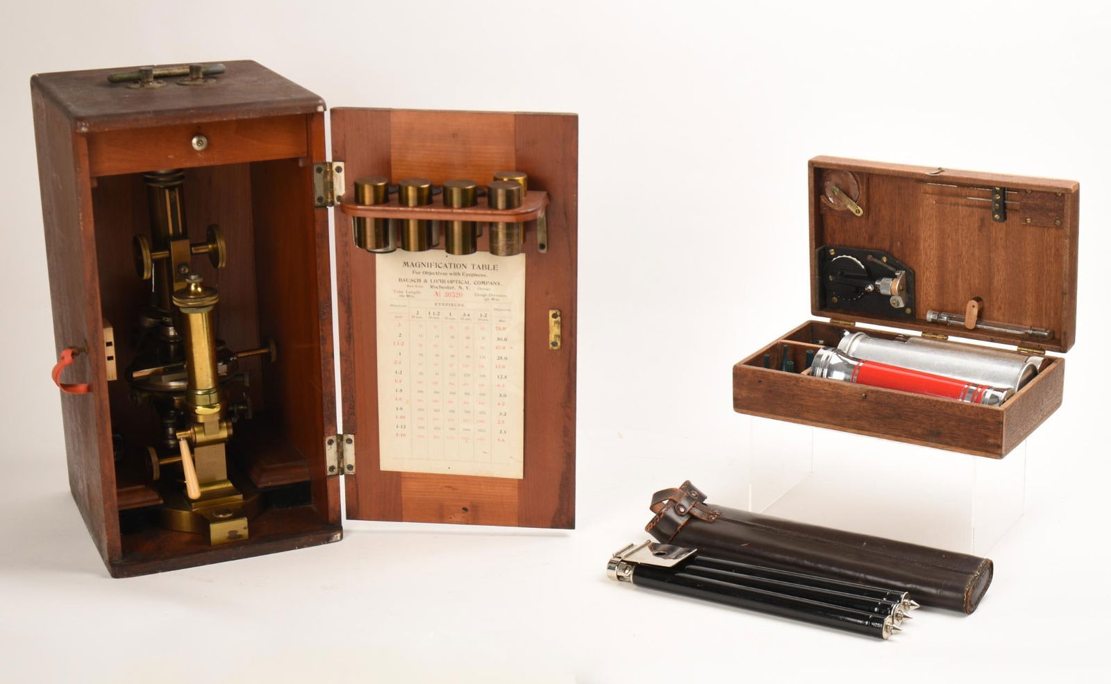 BAUSCH & LOMB MICROSCOPE IN ORIGINAL CASE. (1 of 15)