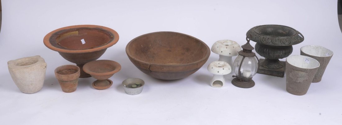 CAST IRON, TERRA COTTA AND STONE PLANTERS (1 of 5)