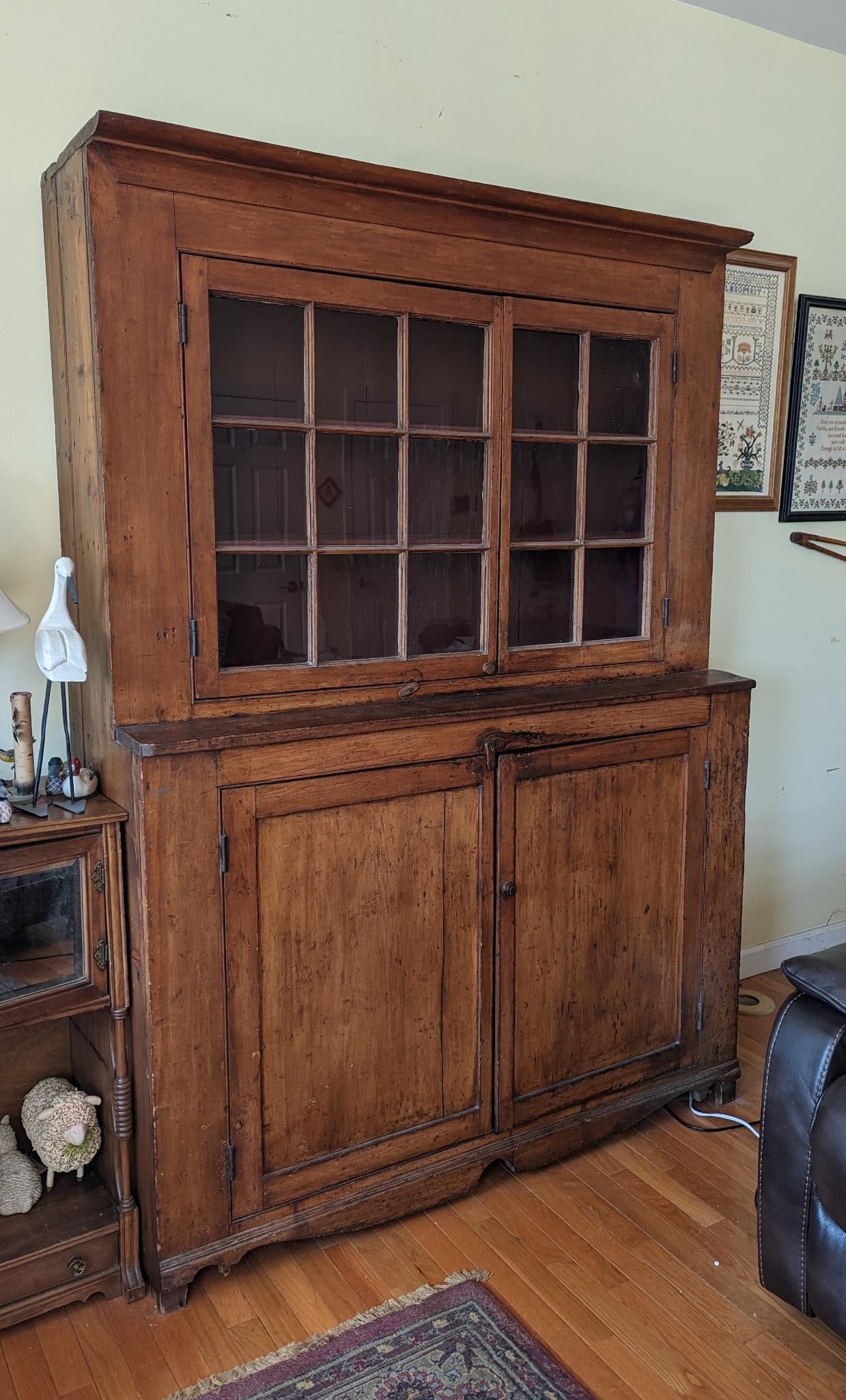 Large 19th Century Pine Hutch. (1 of 2)