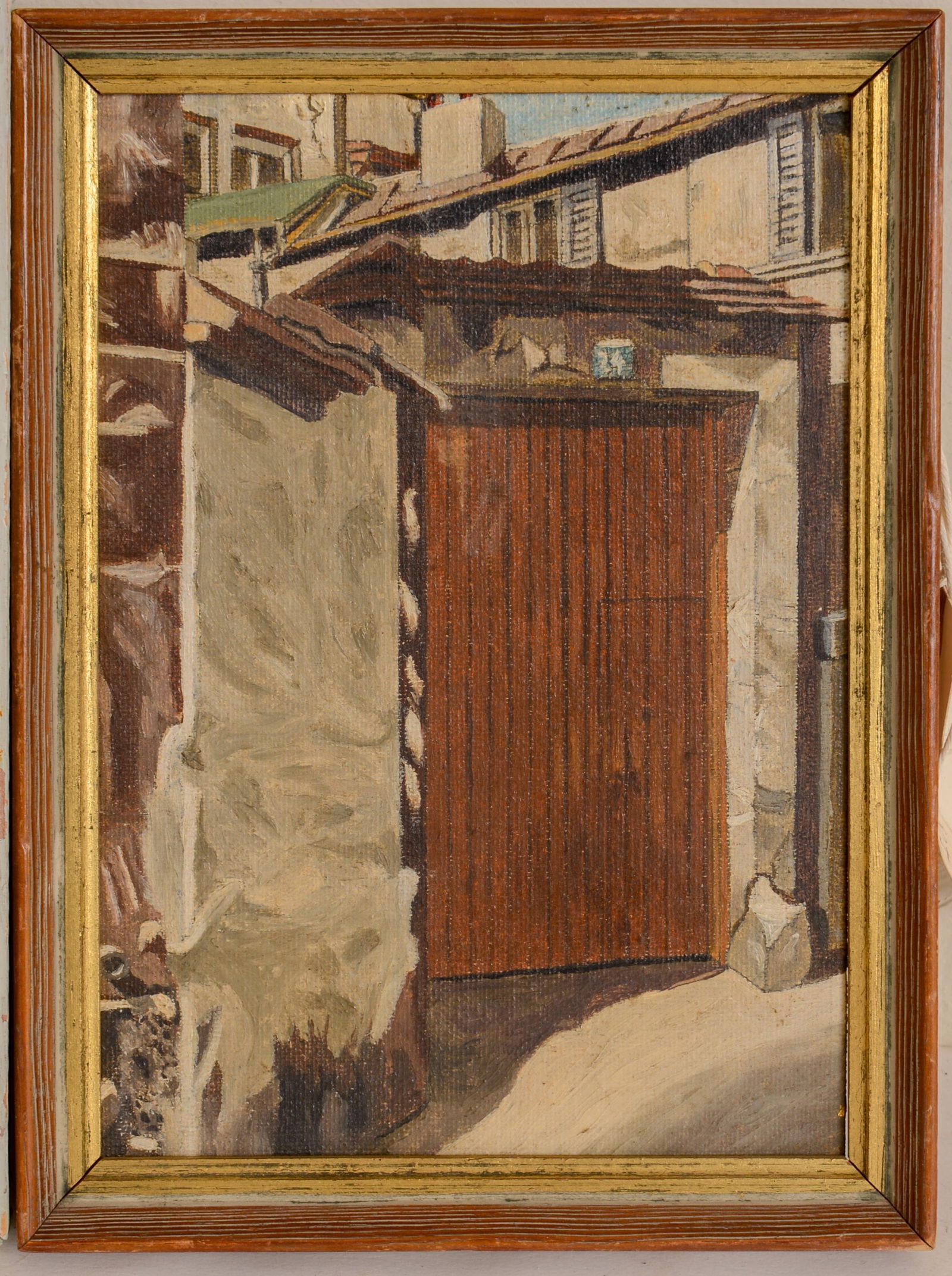 THREE SMALL OIL ON BOARD PAINTINGS. (1 of 5)