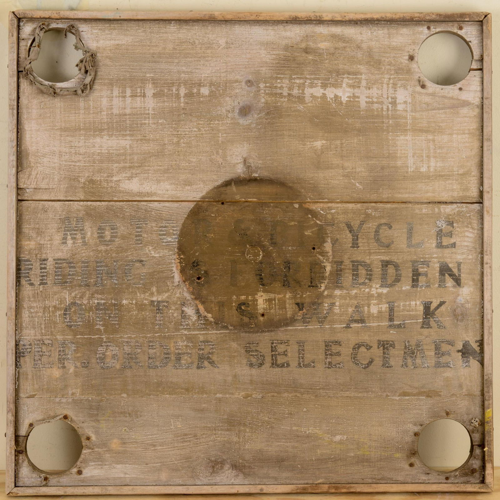 Painted Sign Turned Into a Game Board (1 of 2)