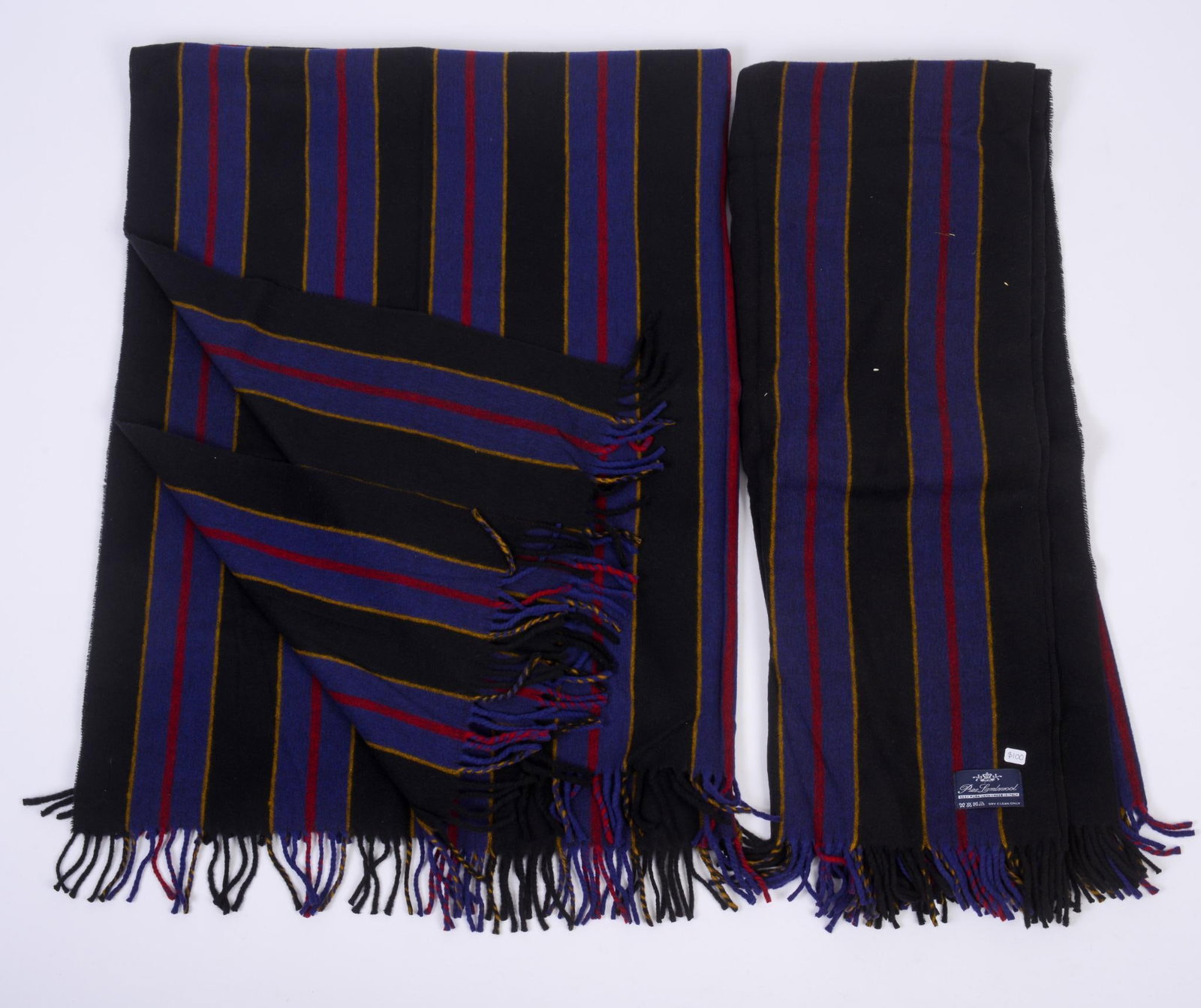 Two Vintage Woolen Blankets: 62 x 48 inches.