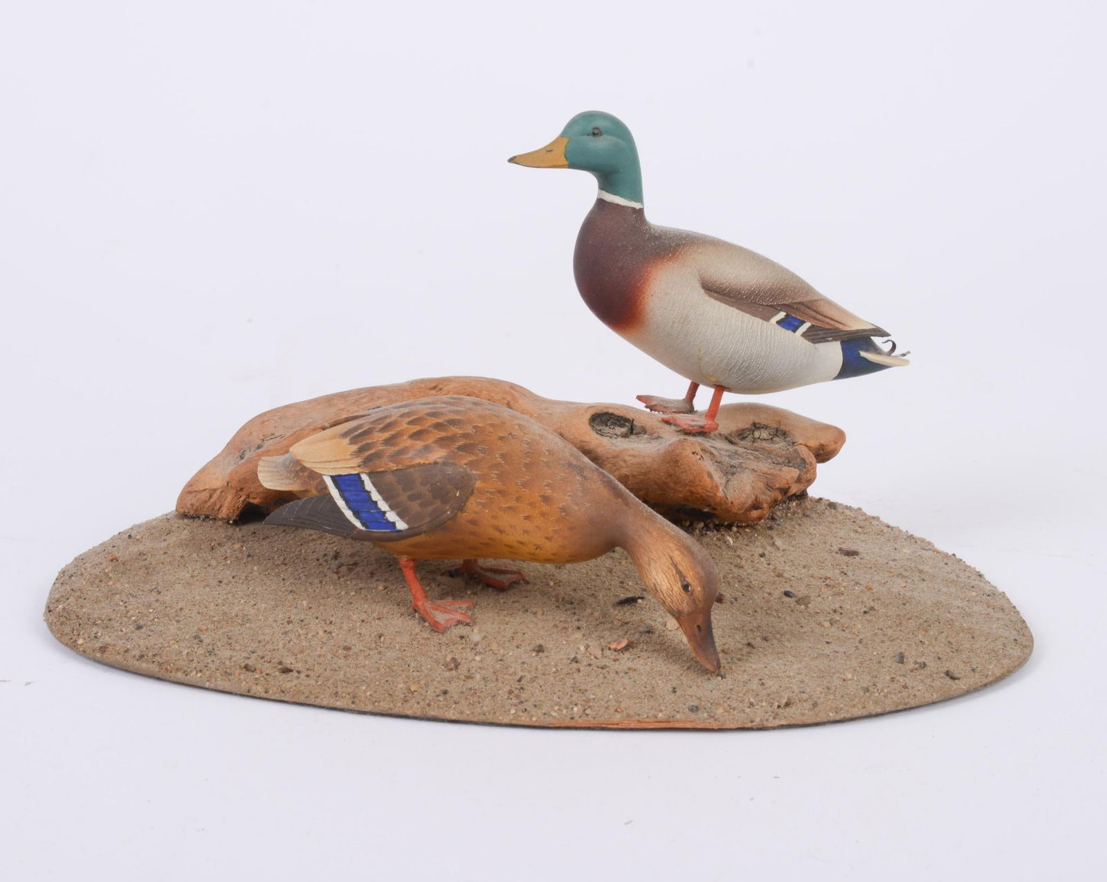 Scene with Two Wood Painted Ducks (1 of 3)
