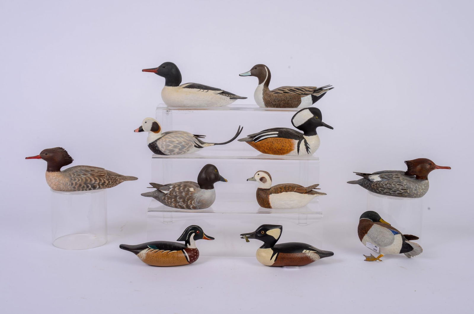 Eight Small Wood Painted Duck Decoys (1 of 5)
