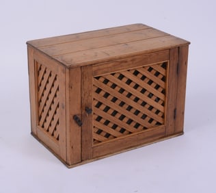 ANTIQUE PINE COUNTERTOP PIE SAFE.