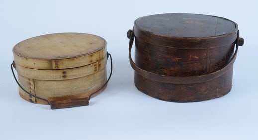 TWO 19TH CENTURY PANTRY BOXES.