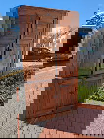 Country Pine Corner Cupboard.