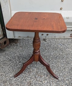 NEW ENGLAND CHERRY CANDLE STAND.