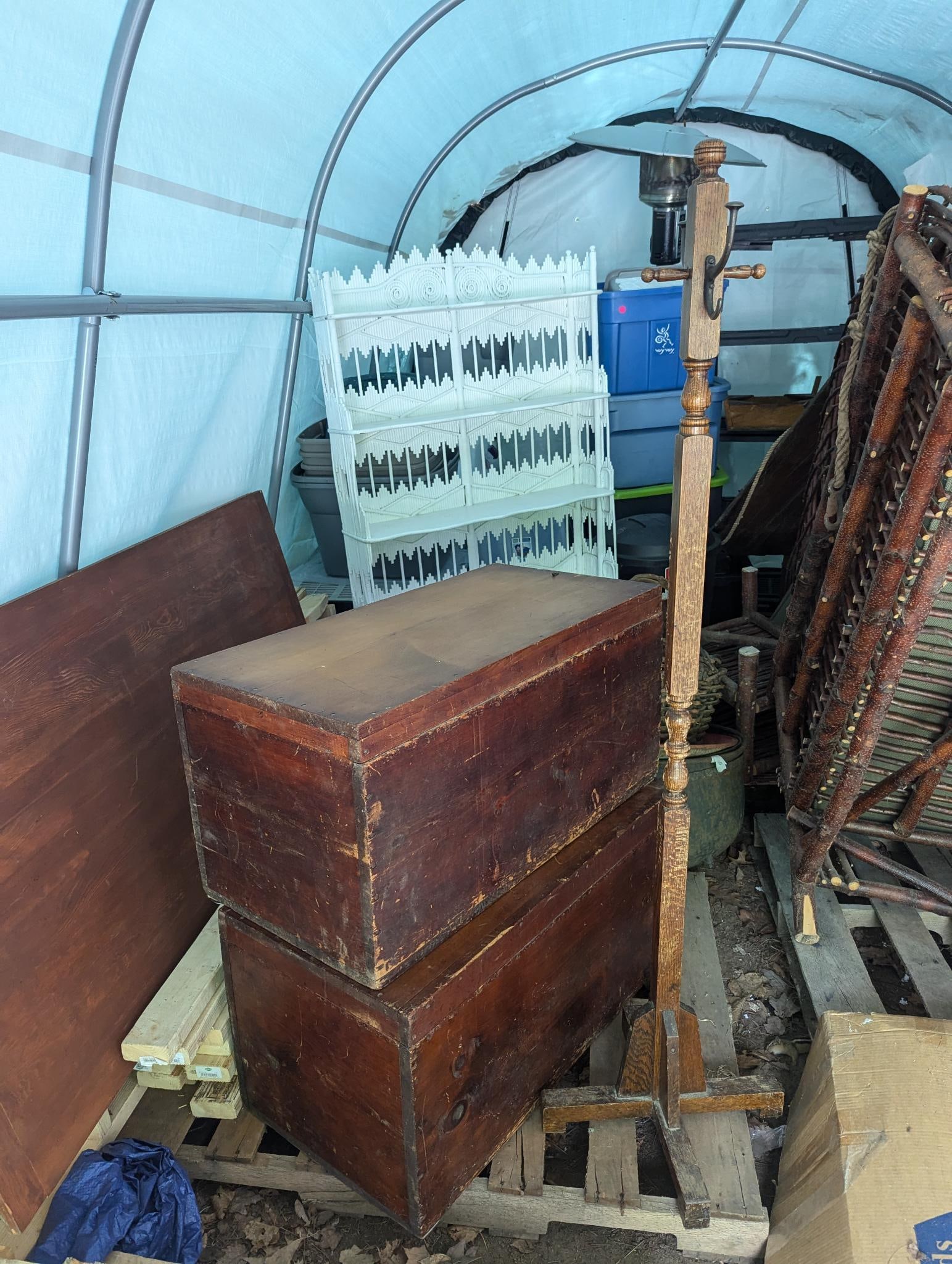 TWO PINE BOXES, AND AN OAK HALL TREE (1 of 1)