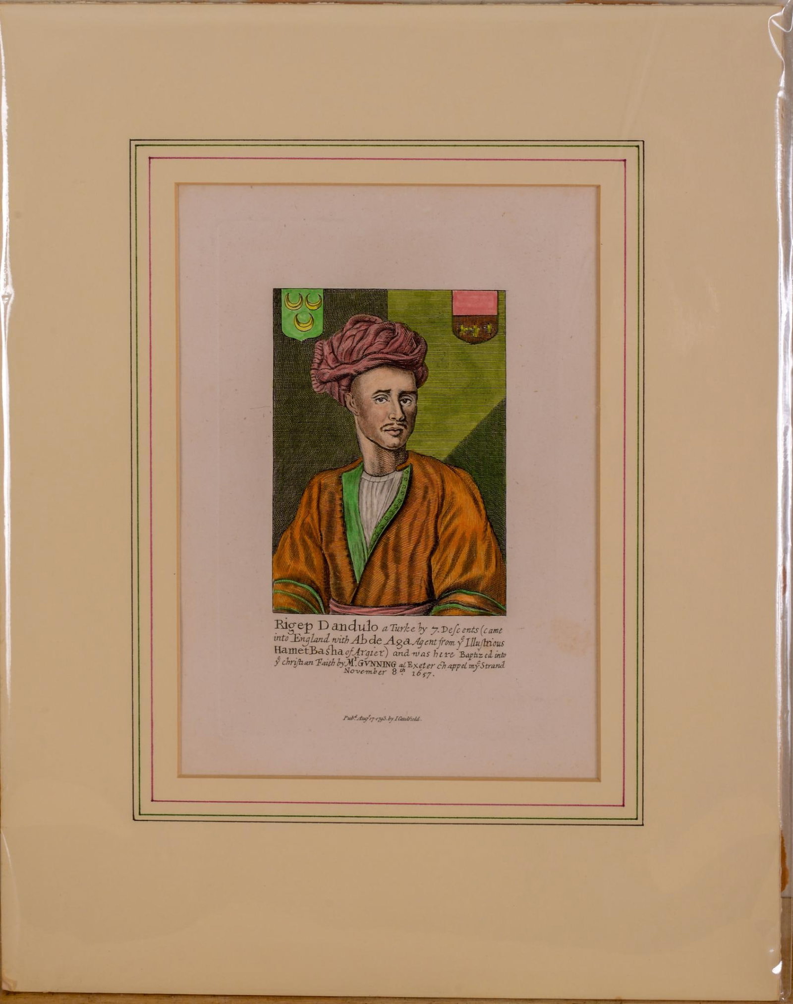 TWO HAND COLORED ETCHINGS, MATTED (1 of 1)