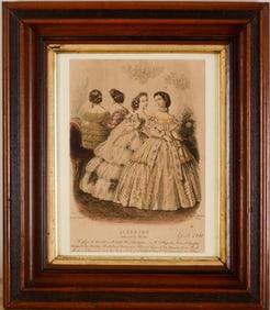 ENGRAVING AND HAND COLORED PRINT, LE BON TON, JOURNAL DE MODES