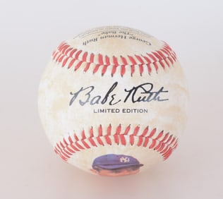 BABE RUTH LIMITED EDITION PHOTO BASEBALL