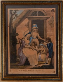 HAND COLORED PRINT 'COUNTRY SCHOOL MISTRESS'