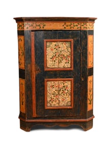 SCANDINAVIAN PAINTED CUPBOARD.