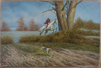 THE HUNT' OIL ON CANVAS