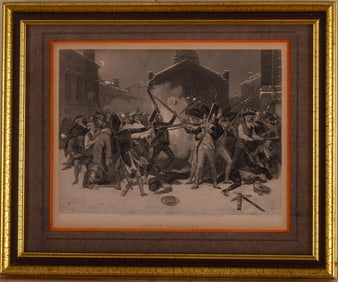 ENGRAVING, 'BOSTON MASSACRE', AFTER ALONZO CHAPPEL