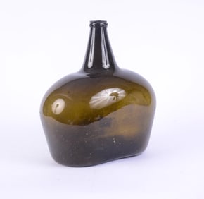 LARGE GREEN GLASS BOTTLE.