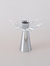 SWAROVSKI CRYSTAL AND METAL CANDLE HOLDER