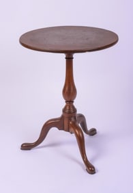 18TH C QUEEN ANNE MAHOGANY CENTER PEDESTAL TABLE