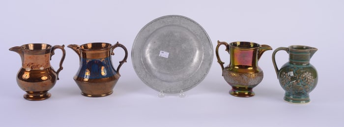 3 LUSTERWARE PITCHERS