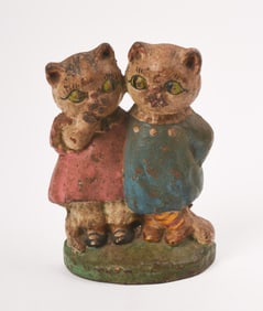 GRACE DRAYTON FOR HUBLEY TWIN CATS DOORSTOP