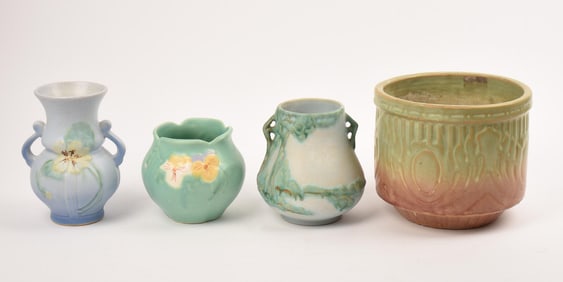 4 PIECES OF WELLER POTTERY